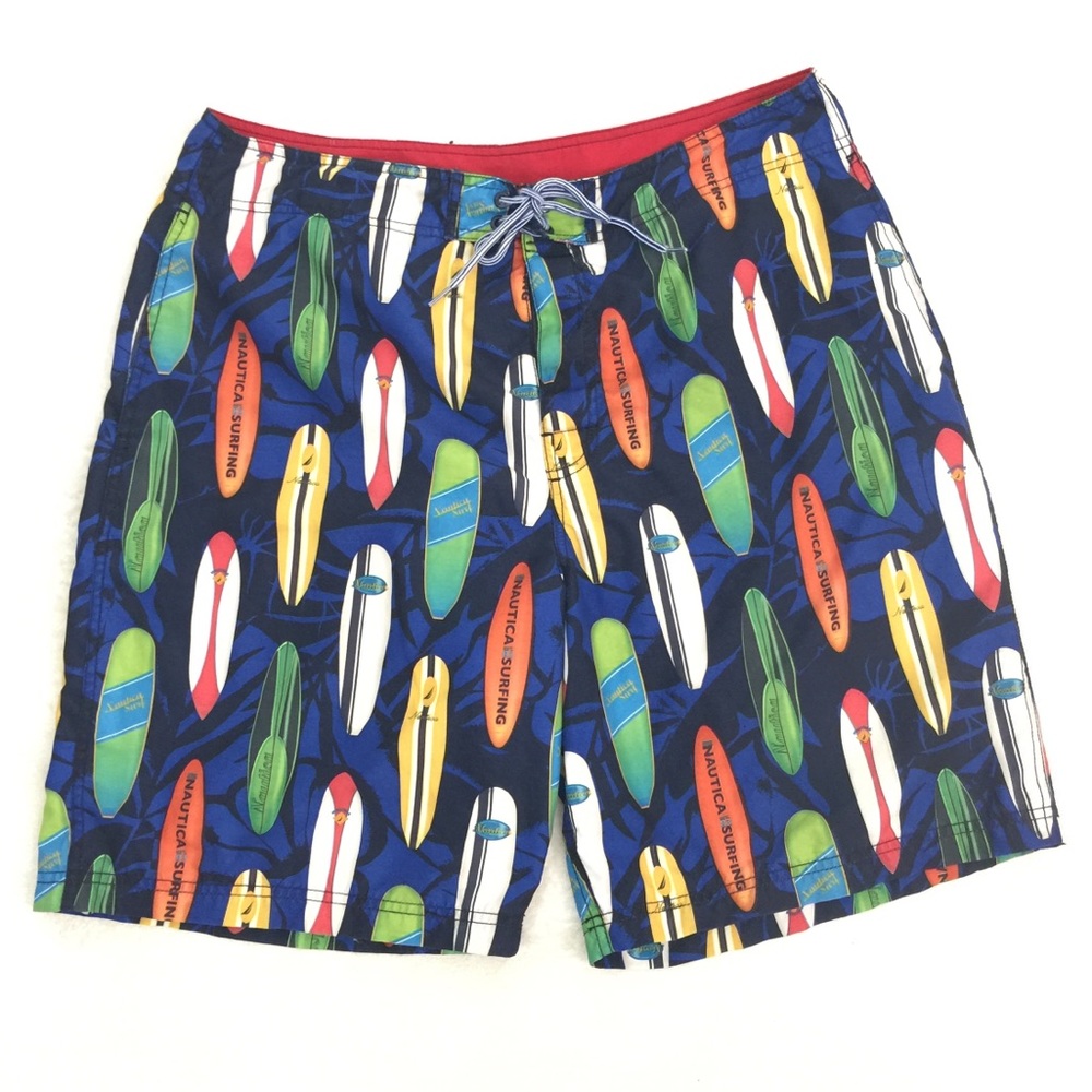 Nautica 36 Multi Color Board Shorts Swim Trucks